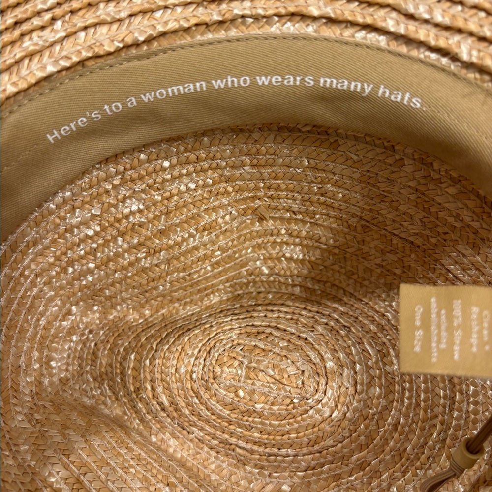 NWOT GIGI PIP Isla Straw Fedora Hat Women’s One Size - Picture 16 of 16